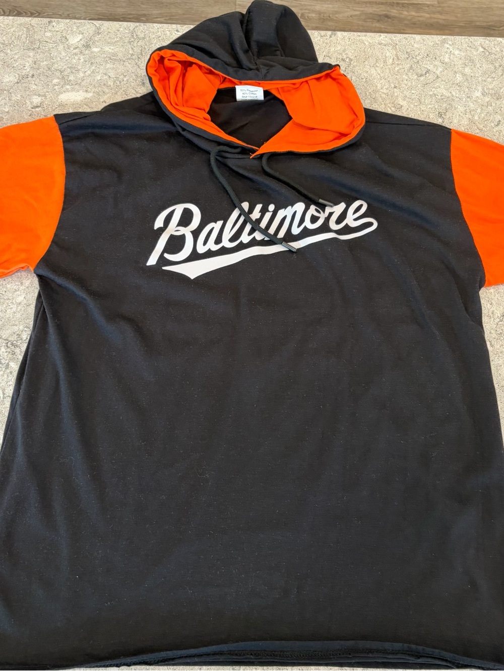 Baltimore Orioles #35 Adley Rutschman SGA Black and Orange Hoodie t-Shirt-XL